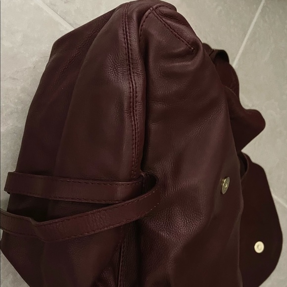 NWT - JEROME DREYFUSS “BOB” LEATHER HANDBAG (BURGUNDY) - Picture 8 of 14